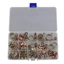 115 Pcs Spring Hose Clamps 6-22mm Zinc Plated Spring Clip Fuel Line Hose Water Pipe Air Tube Clamps