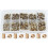 520pcs M2 M2.5 M3 Metric Female Thread Knurled Brass Threaded Insert Embedded Nuts Assortment Kit 4