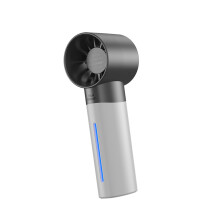 Portable Handheld Fan with Powerful Cooling, USB Rechargeable, Low Noise 1200mAh for Home Office White