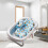 Baby Bath Cushion Pad - Adjustable Mesh Support Floating Mat, Blue Rainbow 14