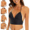 (S,Black)Low Back Bras For Women - Seamless Wire Free Bralette Backless Bras-e 1