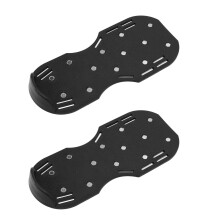 Plastic Zinc Alloy Lawn Aerator Shoes with Adjustable Straps, Black