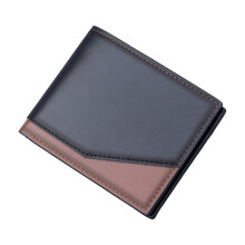 Mens Leather Wallet RFID Blocking Foldable Credit Card Holder Multiple Card Slots Purse with ID Window for Work Black