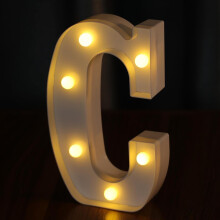 Ensemble de lettres lumineuses LED – Alphabet et chiffres, à piles