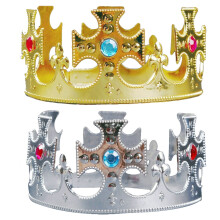 2Pcs Birthday Tiara Prince Crown Hats Kids Party Favors Supplies Decoration (Cross)