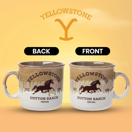 Yellowstone Dutton Ranch Keramik-Camperbecher 590 ml 1