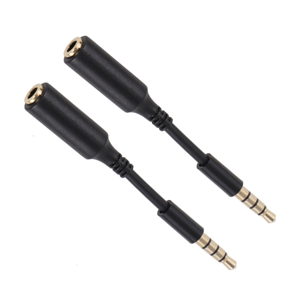 2Pcs Audio Extension Cable For Headphone Jack Extension With Sound Stereo Extender Pvc 3.5Mm Aux Port Black 9175034200991