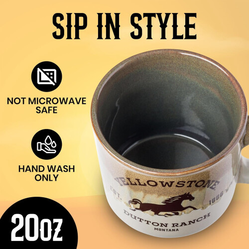 Yellowstone Dutton Ranch Keramik-Camperbecher 590 ml 2