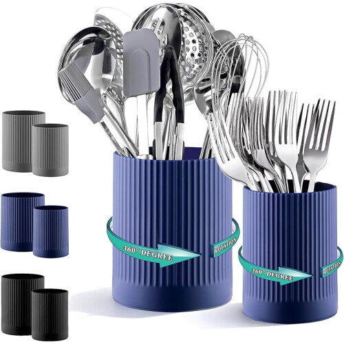 烹饪 utensils 支架 塑料 360旋转 2件装