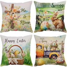 Sunflower Pillow Covers 18x18, Set of 4, Soft Velvet Yellow Flower Cushion Covers for Couch, Sofa, Patio – Compatible with 18" Inserts