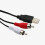 Cabo USB A para 2x RCA para PC e TV com adaptador de áudio e vídeo auxiliar. 2