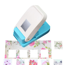 Square Hole Punch, Rectangular Postage Stamp Punch – Portable Heavy Duty Craft Puncher for Labels, Scrapbooking & Paper Crafts