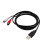 Cabo USB A para 2x RCA para PC e TV com adaptador de áudio e vídeo auxiliar. 4