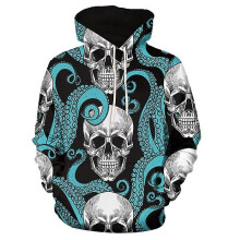 (M)Unisex 3d Digital Printing Octopus Series Pullover Hooded Sweater S-6xl#1-e
