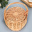 OUNONA Handle Basket Wicker Woven Handheld Basket Chocolate Wicker 1Pack 1