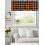 Cortina de varão xadrez laranja e preto, 42 x 18 polegadas. 3