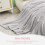 Light Grey Queen Jacquard Flannel Blanket 230x230cm 5