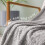 Light Grey Queen Jacquard Flannel Blanket 230x230cm 4