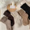 Womens Solid Mid Calf Socks, 5 Pairs Women's Solid Mid-Calf Socks(Khaki*5) 3