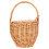 OUNONA Handle Basket Wicker Woven Handheld Basket Chocolate Wicker 1Pack 6