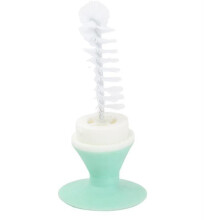 (pink) Baby Bottle Brush 360 Degrees Rotating Silicone Bottle Brush Cup Brush Bottle Cleaning Brush Set-e