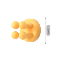 (3PCS, Yellow) Toothbrush Wall Door Silicone Hook Home Multifunctional Self Adhesive Hook Plug Cable Razor Holder-e