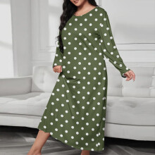 Lange Nachthemden für Damen, lässige, lockere Schlafanzüge, langärmlige Schlafshirts