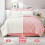 King Size Comforter Set Pink Ivory 7-Piece 2