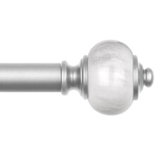 Sølvfarget justerbar gardinstang 84–142 cm, 2,5 cm diameter