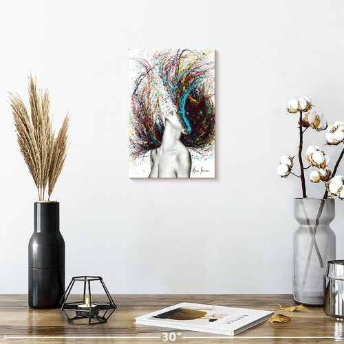 Tableau sur toile Excite 20 x 30 cm Blanc Turquoise 1