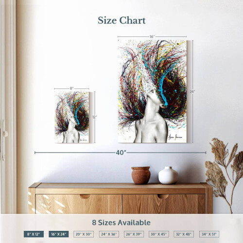 Tableau sur toile Excite 20 x 30 cm Blanc Turquoise 2