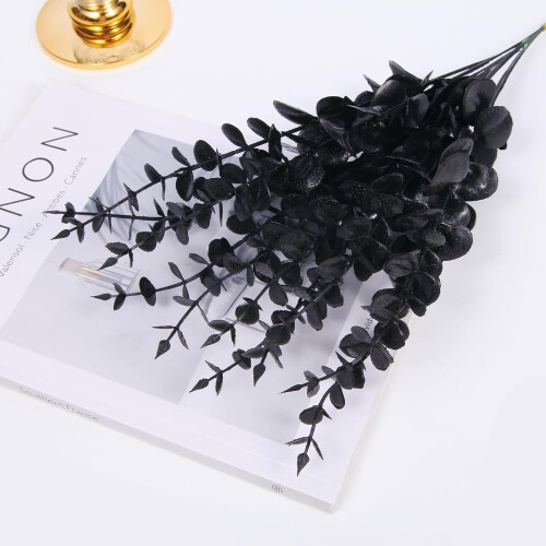 Black Artificial Eucalyptus Stems, 30 pcs 2