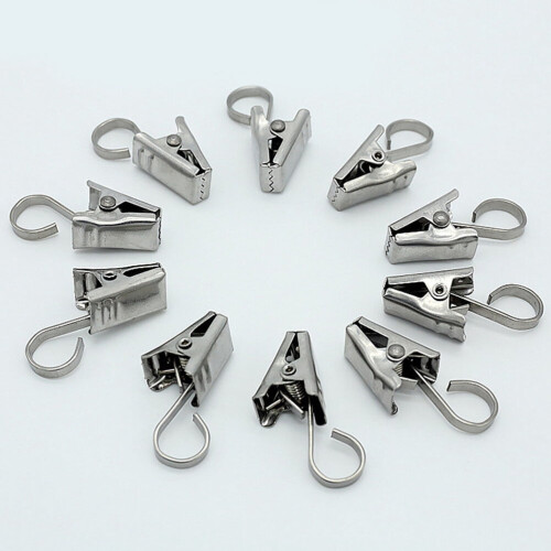 Stainless Steel Curtain Hooks 36-Pack 1