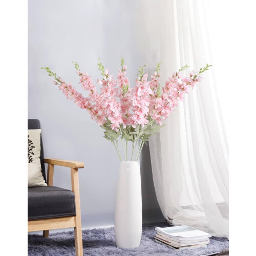 8pcs Dark Red Delphinium Artificial Flowers 85cm 1