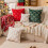 Conjunto de 2 capas de almofada decorativas com estampa de árvore de Natal verde, 45x45cm (18x18 polegadas), almofadas de pele sintética para 6