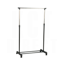 KCT Clothes Rail Single Adjustable Clothing Rack on Wheels for Kids Bedroom Small Spaces Small Hanging Coat Dress Garment Portable Display Stand Tidy