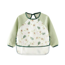 Long Sleeve Waterproof Bibs Apron Eating Smock with Pocket for Infant Newborn ( ) - Size 110