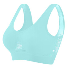 Naadloze sportbeha voor dames, beugelloze yogabeha met uitneembare pads.