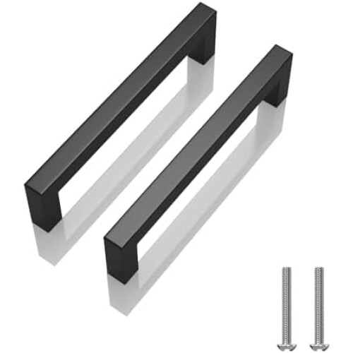 Mattschwarze Schrankgriffe, 12,7 cm, Edelstahl, 20er-Packung
