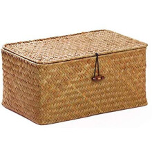 Wicker Storage Basket Woven Rattan Storage With Lids Laundry Baskets