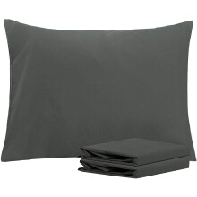 Fronhas de microfibra 50x66cm Cinza escuro (pacote com 2)