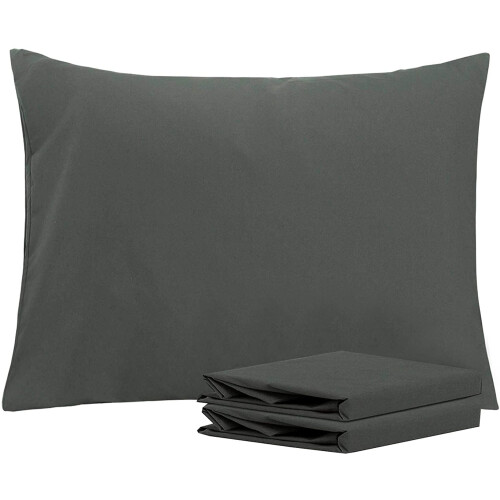 Fronhas de microfibra 50x66cm Cinza escuro (pacote com 2)