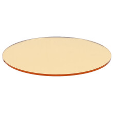 Display Tray Golden 1Pack 3.9In Round Acrylic Mirror Finish