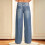 Damejeans med vide ben i stretch – medium vask 4