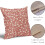 Conjunto de 2 capas de almofada florais em linho, 45x45 cm (18x18 polegadas). 4