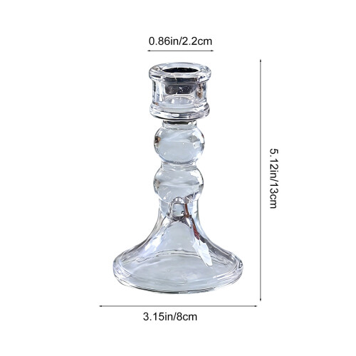 Glaslysestage med glat finish, moderne, 1 stk. 2