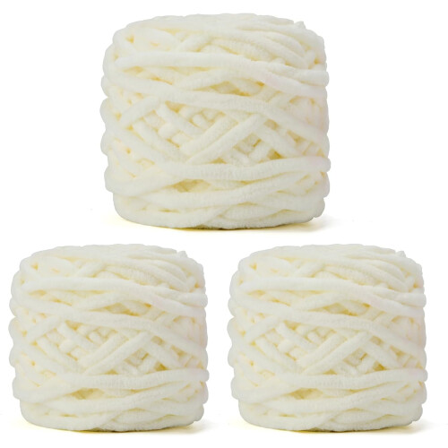 3 Snáithe/ 8 Snáithe Snáth Bratchláir Gach Snáithe 100g/3.5oz - Snáth Chenille 6 Thar a Bheith Toirtiúil - Snáth Cniotáil, Cróiseáil &