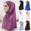 Κασκόλ Hijab για κορίτσια, κασκόλ Hijab για το κεφάλι, τύλιγμα κεφαλιού με λουλούδια, 1