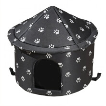 Cat House,House-Shaped Structure Cat Houses for Outdoor Cats,Windproof Drag Prevention Outdoor Cat House,L