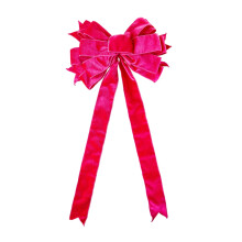 Elegante Samtschleife als Weihnachtsbaumspitze, Geschenkverpackung & Kranzdekoration – Pink, passend für Standardbäume